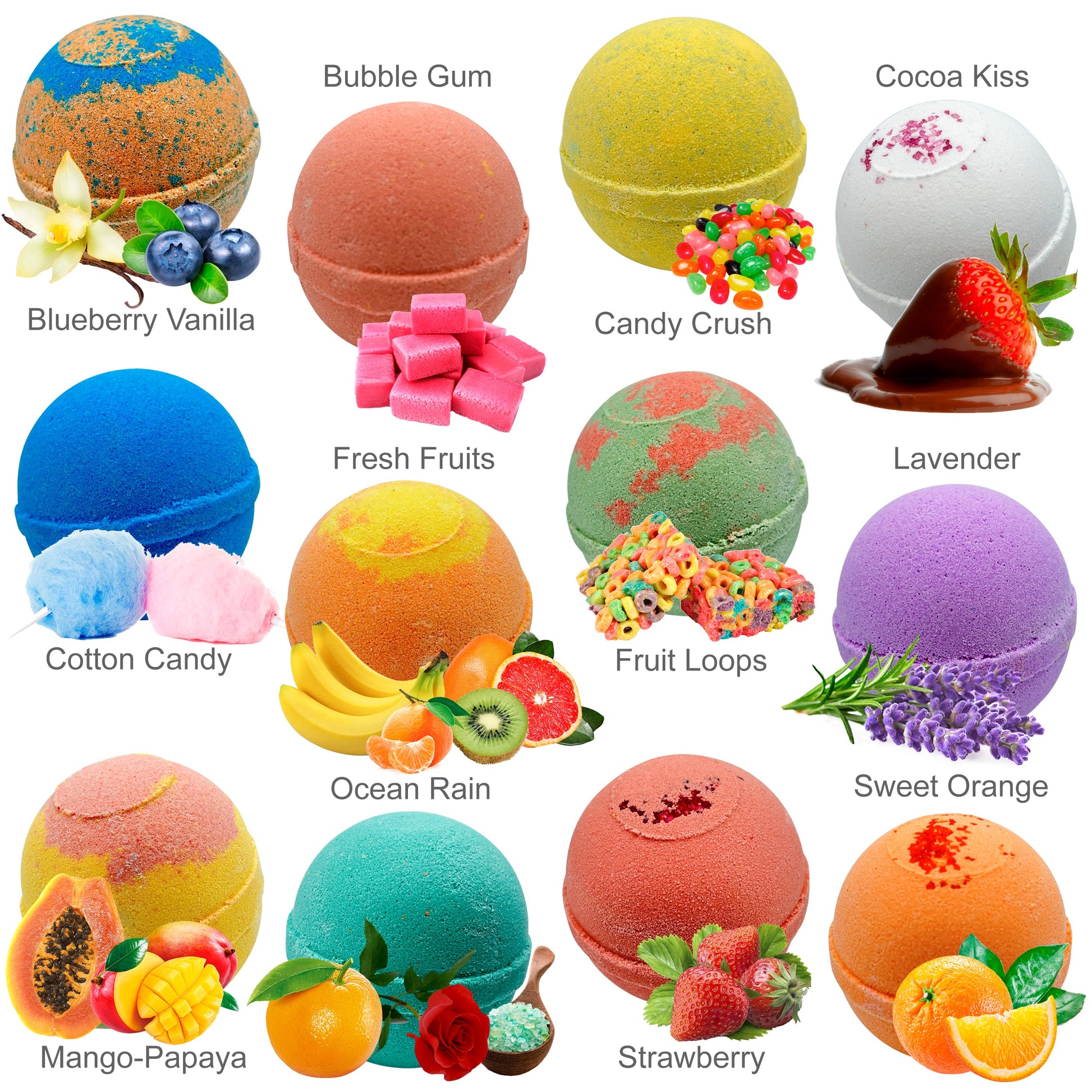 Bath Bombs coloridos com brinquedo surpresa