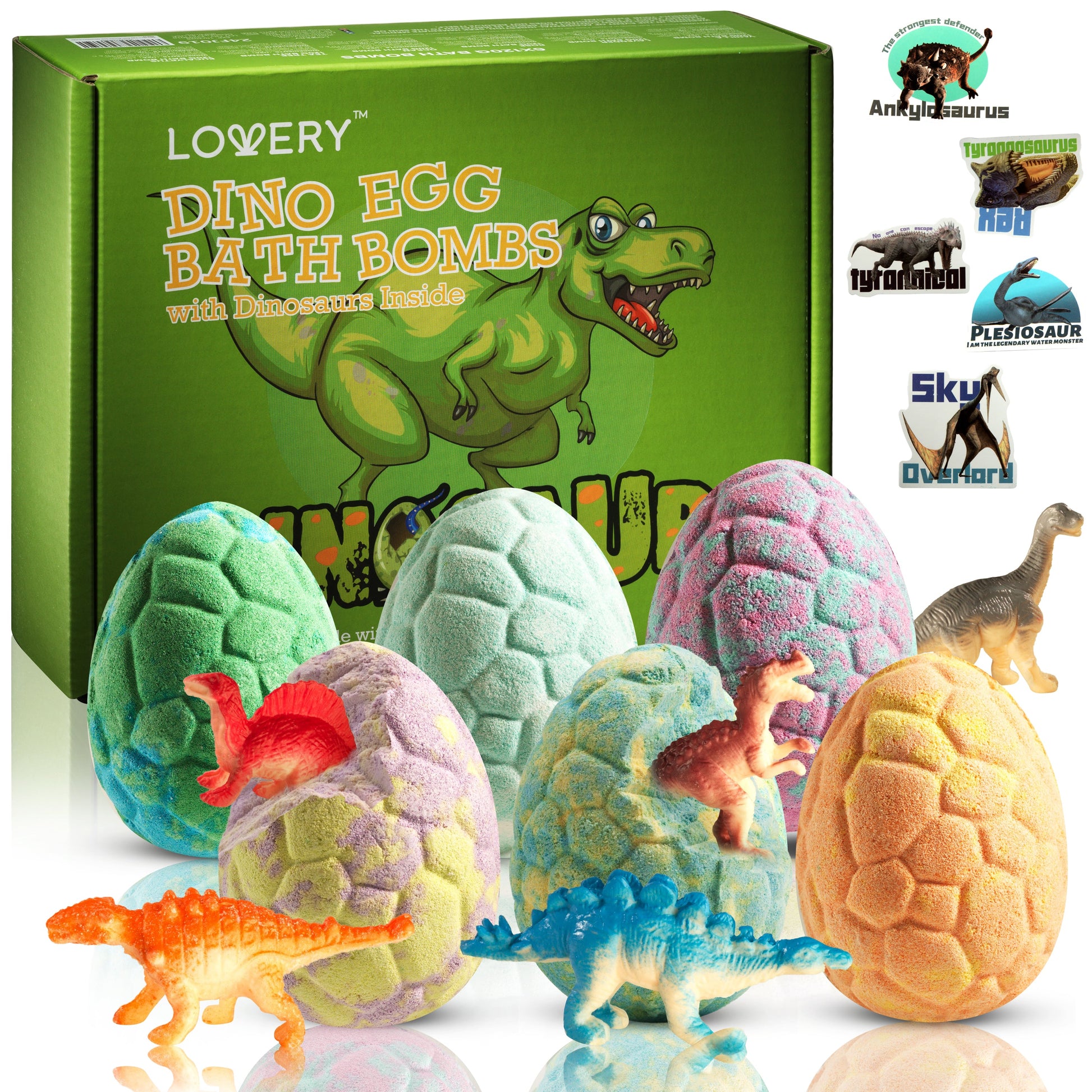 Dinossauro surpresa dentro do bath bomb