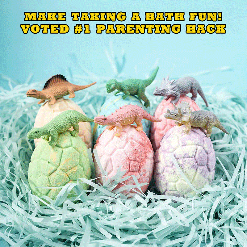 Dino Egg Bath Bombs coloridos