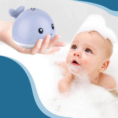 Brinquedo baleia spray LED banheira
